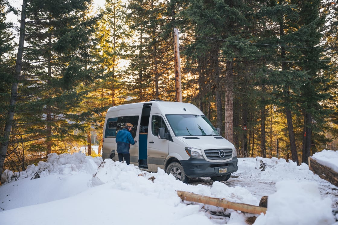 Camping outdoors